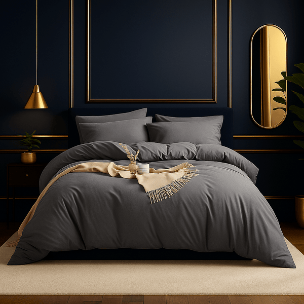100% Duvet Cover Set 3pcs – Soft Breathable Quilt Cover with 2 Pillowcases, Hotel Quality Natural Bedding Set for All Seasons