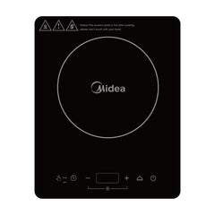 Midea 2000W Single Induction Cooker, Ultra-thin Portable Induction Hob with Fashion Look, 8 Power Levels & 5 Cooking Programs Adjustable, Black Glass Ceramic, LED Touch Display, 3-hour Timer, Safety Lock, Easy to Clean