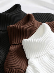3PACKS Women Slim Fit Turtleneck Long Sleeve Top Basic Solid Color Fitted Pullover Daily Casual Fashion Outfits