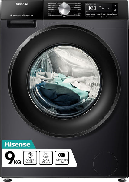 Hisense 1Q Series WF1Q8041BW Freestanding 8 KG Front Load Washing Durable Inverter Machine, Steam Wash, Quick Wash, 15 Washing Programs 1400 RPM White - Energy Rating A