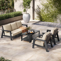 Atleisure Brentley 4 Piece Deep Seating Patio Set + Cover