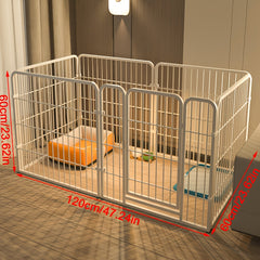 6 Panels Dog Pen | Pet Puppy Playpen Metal Exercise Play Fence for Indoor and Outdoor Use