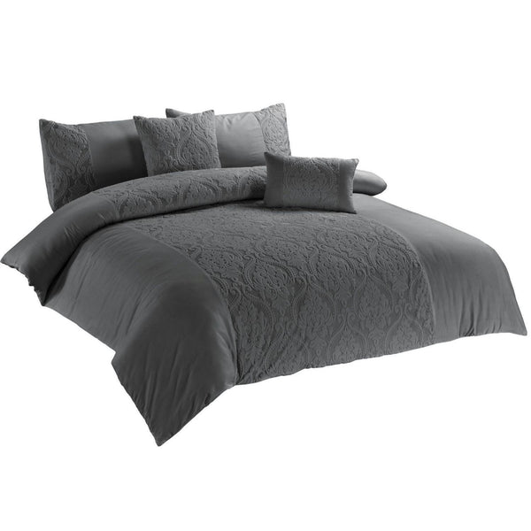 Damask Velvet Duvet Cover Set – Luxury Soft Velvet Fabric with Elegant Pattern, Warm and Cozy Bedding Set, Durable and Easy Care