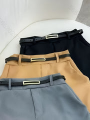 Ladies' Stylish Shorts Skirt Set of 3 Without a Belt [ASD1]