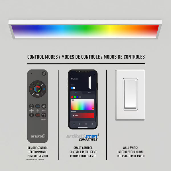 Artika Skyshade Smart LED Panel with Remote Control 120.8 Cm X 29.8 Cm