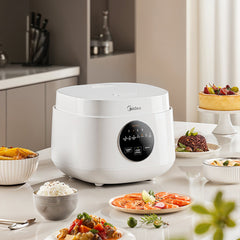 Midea Digital Rice Cooker - 5 Layer Pot, 7 Preset Menus, 1L Capacity (Cooks 5.5 Cups of Rice), 605W, 1.5mm Thick Non-Stick Inner Pot, Preset Timer, Auto Warm & Removable Power Plug, Smart Efficient Small Appliance