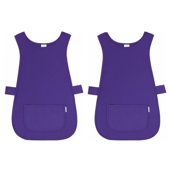 Pack Of 2 Self Tabard Apron in eight different colours | Aprons for Men, Women, and Ladies | Professional Cooking Aprons with 2 Pockets | Adjustable Kitchen Apron for Baking, BBQ, Grilling, Gardening, Crafting, Cleaning, Painting, Barista, Restaurant Work