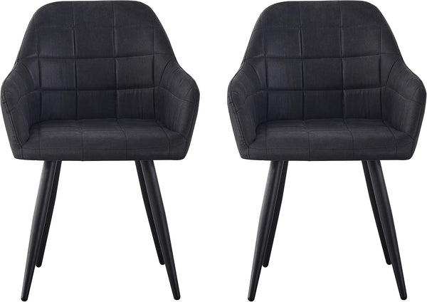 mcc direct 2x Faux Matte Suede Leather Dining Chairs Accent Chairs home & restaurants Adrian