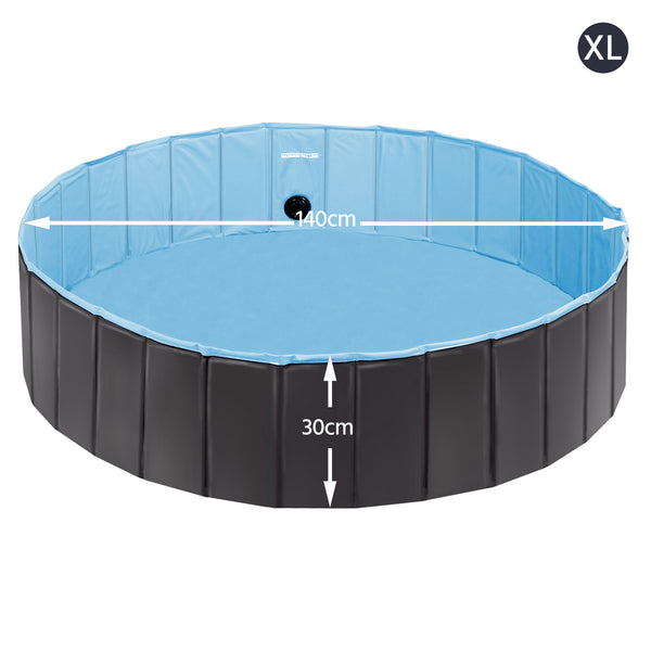 Costoffs Pet Pool Foldable Dog Swimming Pool, Pet Pool Portable Bathing Swimming Tub for Garden/Beach/Yard/Home, L/XL/XXL/XXXL, Blue/Grey/Black/Ocean Blue