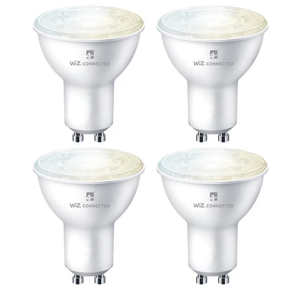 4Lite Wiz Connected GU10 White Smart Bulbs 4 Pack