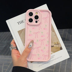 Phone case: Bow Pattern Phone Case, Cute Phone Case, Fashionable Phone Accessories Compatible with iPhone 11 12 13 14 15 16 17 Pro Max, with a charming look, it makes a great gift for friends.
