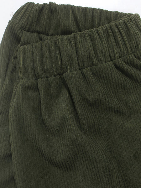 Women's Fashion Solid Color Round Neck Long Sleeve Top and Drawstring Pants Casual Two-Piece Set