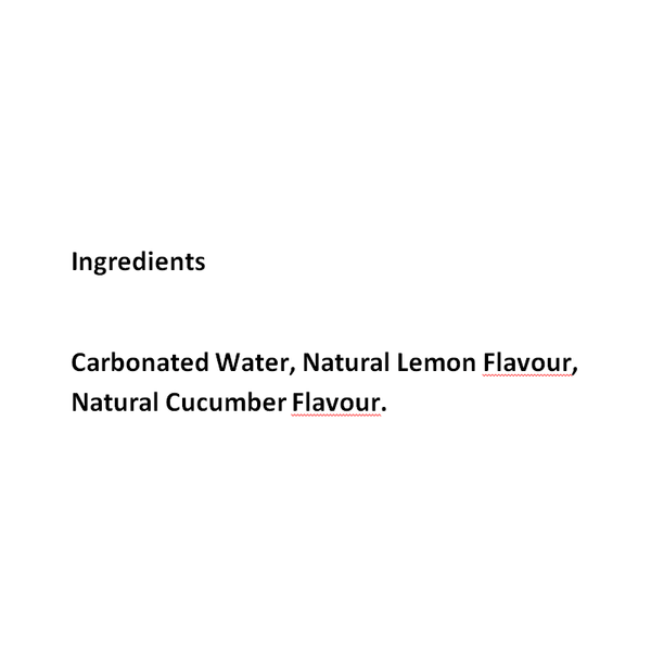 Voss Lemon and Cucumber Sparkling Water Flavoured Carbonated Spring Water Glass Bottles Pack of 12 x 375ml