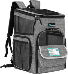Petami Dog Backpack Carrier for Small Large Cat, Pet, Puppies, Ventilated Pet Hiking Backpack Travel Bag, Airline Approved Cat Backpack Carrier, Safety Back Support, Camping Biking Dog Bag, Charcoal