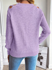 Directional Spring Summer 2026 New Style Solid Color Hollow Out Pullover Sweater