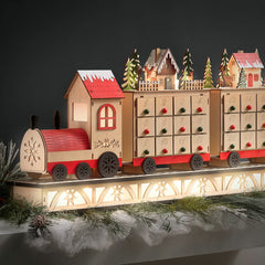 33 Inch Train Village LED Advent Calendar
