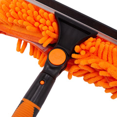 1pc 10-Section Extra-long 4.3m Telescopic 2-in-1 Window Glass Cleaner Wipe and Scraper Double-sided Use, Suitable for High-rise Windows Walls Cars Indoor Outdoor Cleaning Professional Rod Kit