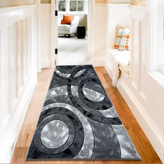 1pc Shaggy Rug – Retro Circle Pattern Dense-Pile Design – Super Soft, Non-Shed, Durable – Ideal for Bedroom, Living Room, Kitchen & Indoor Flooring