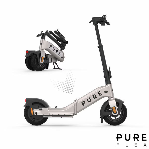Pure Flex Folding Electric Scooter in Charcoal Grey