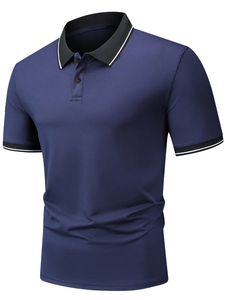 4pcs Set of Summer Lapel Men'S Polo Shirts Solid Color Short Sleeve Multicolor Golf Shirts Workwear Casual Athletic Wear Men'S Top