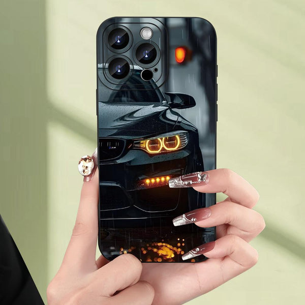 A Hot Selling Creative Cool Rain Car Pattern Phone Case, Suitable for iPhone 17/16/15/14/13/12/11/XS/XR/X/7/8 Plus/Pro/Max/Mini- Creative And Fashionable Design for Men And Women, a Gift for Friends, Family, Boyfriends, Girlfriends