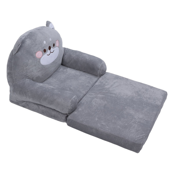 Cozy Kid Folding Sofa, Plush, Washable Lounge Chair for Playroom & Nursery, Foldable Soft Toddler Chair for Reading Relaxing Sleeping