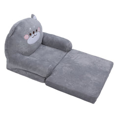 Cozy Kid Folding Sofa, Plush, Washable Lounge Chair for Playroom & Nursery, Foldable Soft Toddler Chair for Reading Relaxing Sleeping