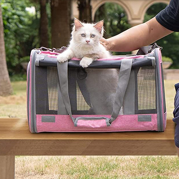 Large Pet Carrier Bag Portable Soft Fabric Fold Dog Cat Puppy Travel Bag in UK