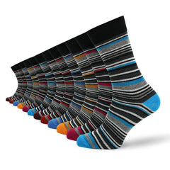 12 Pairs -Mens Cotton Rich Crew Socks | Honeycomb Comfortable Non-Tight Top Soft Breathable Stretch | Fit UK Size 6-11 | Everyday Casual Work Sports Running Gym Socks