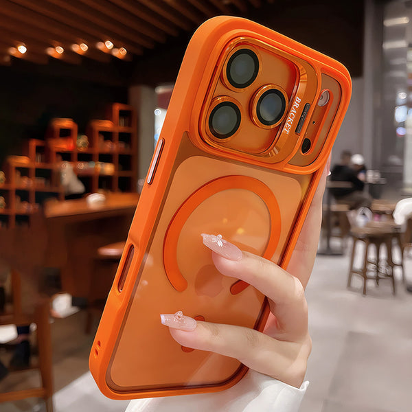 Phone Case - 2pcs (1pc Phone Case And 1pc Camera Lens Protector) Luxury Magnetic Shockproof Phone Case Compatible with Iphone 17, 16, 15, 14, 13, 12, 11 Pro Max Plus Air 16E, Featuring a Lens Holder And Glass Lens Protector