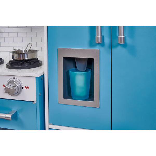 Plum Penne Pantry Wooden Corner Kitchen with Fridge - Berry Blue (3+ Years)