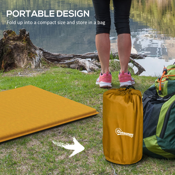 Self-Inflating Camping Sleeping Pad, Single Air Bed with Carry Bag