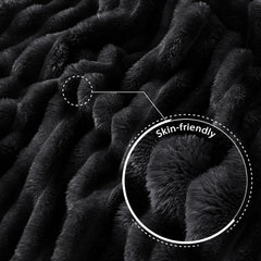 Traditional-Style Plush Double-Layer Leisure Fur Throw Blanket | Soft, Warm & Cozy for Couch, Bed, Office, and Travel - Ideal for Air Conditioning, Travel, and Siesta Use, Christmas Present, Champagne Polyester