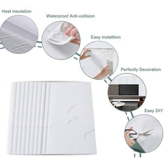 Pack of 20 PVC Self-adhesive Wall Backing Ceramic Tile Wall Stickers, Faux Marble Ceramic Tile Stickers, Waterproof Faux Marble Pattern Tiles Stickers for Bathrooms and Kitchens, Easy To Peel and Stick