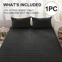 1 Waterproof Mattress Protector - Reusable Underpads, Solid Quilted Geometric Stitching Design, Thickened Durable Fabric, Suitable for Dorms, Camping, RVs And Hotels - Machine Washable, Mattress Waterproof, Camping Essentials, Modern Bed Cover