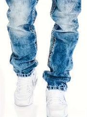 American Snowflake Jeans, Fashionable and Versatile Straight-Leg Pants