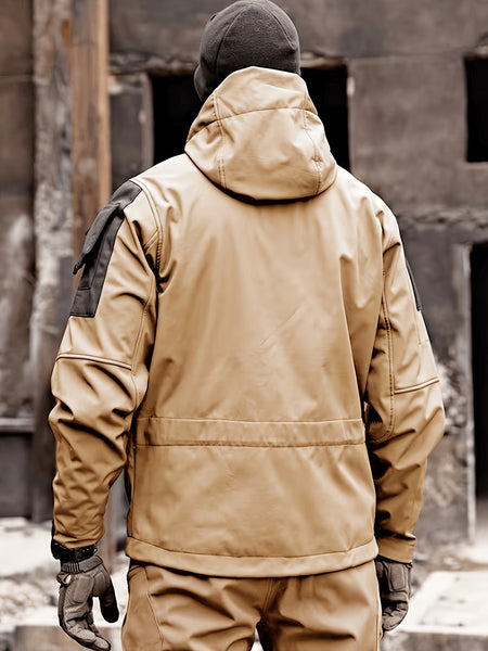 Spring Fall Men'S Jacket Fleece Jacket Outerwear, 100% Polyester, Classic Design, Windproof Warm Comfortable, Suitable for Outdoor Sports, Hiking, Camping, And