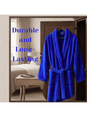 Mens and Ladies Shawl Collar Bathrobe 100% Egyptian Cotton Unisex Shawl Collar Dressing Gown Terry Towelling Bathrobe One Size