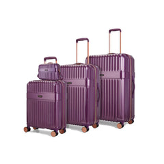 Rock Selene 4 Piece Hardside Luggage Set in Black