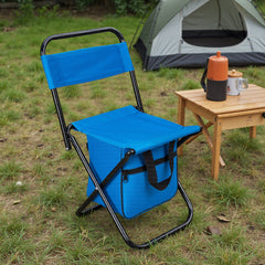 1PC Folding Chair with Storage, Foldable Fishing Seat Lightweight Chair, Portable Chair Home, Small/Large More Colors