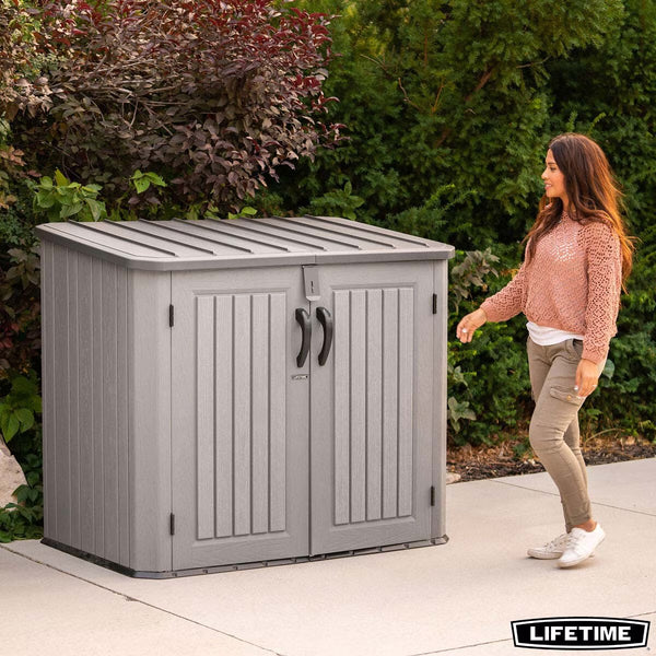 Lifetime 5Ft X 3Ft (1.5 X 0.9M) Horizontal Wood Look 1,300 Litre Storage Shed - Model 60350