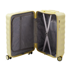 2pcs Luggage Set Cabin Suitcase, Lightweight Luggage Hard Shell Travel Trolley Case, Travel Suitcase Sets with Cup Holder and Hook, Carry on Hand Cabin Luggage with Beauty Case