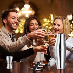 16 Piece Cocktail Shaker Set, Stainless Steel Bar Accessories for Home Pub, Boston Shaker Gift Set