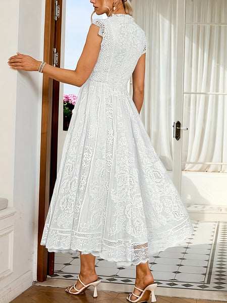 New Elegant Lace Flared Dress for Women