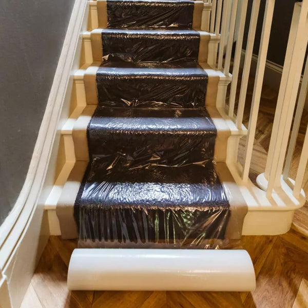 10m/Roll Self Adhesive Clear Carpet Protector Film - Durable Strong PE Carpet Protector Film Cover, Fully Waterproof Dustproof Stair Protector For Carpet, Floor, Wall, Furniture