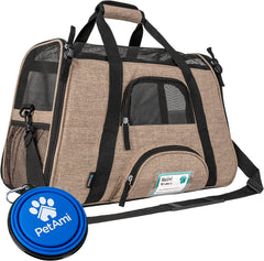 Petami Premium Airline Approved Soft-Sided Pet Travel Carrier | Ideal for Small - Medium Sized Cats, Dogs, and Pets | Ventilated, Comfortable Design with Safety Features (Small, Pink)