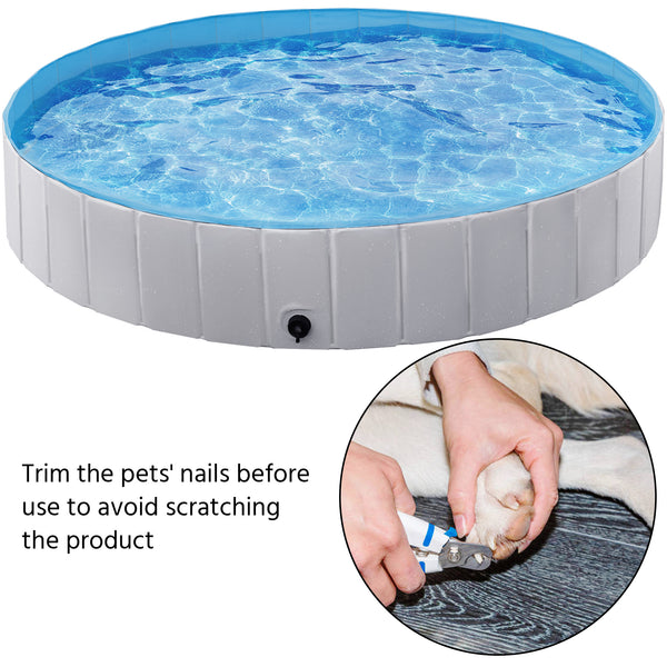 Costoffs Pet Pool Foldable Dog Swimming Pool, Pet Pool Portable Bathing Swimming Tub for Garden/Beach/Yard/Home, L/XL/XXL/XXXL, Blue/Grey/Black/Ocean Blue