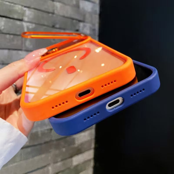 Luxury Clear Magnetic Phone Case Compatible with iPhone 17 Pro Max Shockproof Lens Protection Cover