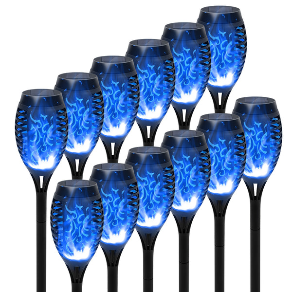 6/8/12pcs Solar Torch Lights Outdoor, Light with Vivid Dancing Flickering Flames for Landscape Garden Pathway, Auto On/Off, for Christmas Decor, Ideal for Christmas Gift