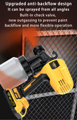 High Pressure and Low Flow HVLP Spray Gun, Suitable for Indoor and Outdoor Walls, Wood, Fences, Decks, Furniture - Including Adjustable Spray Mode and Ergonomic Design, Simple, Portable and Wireless, Suitable for Family Christmas Gifts.